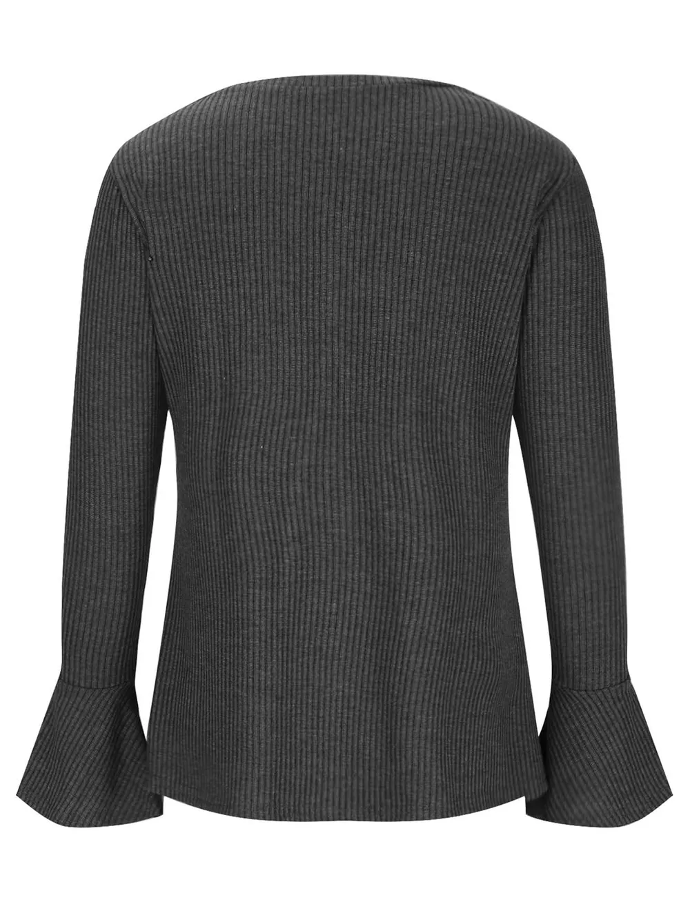 Faux Layered V-Neck Long Sleeve T-Shirt, image 3
