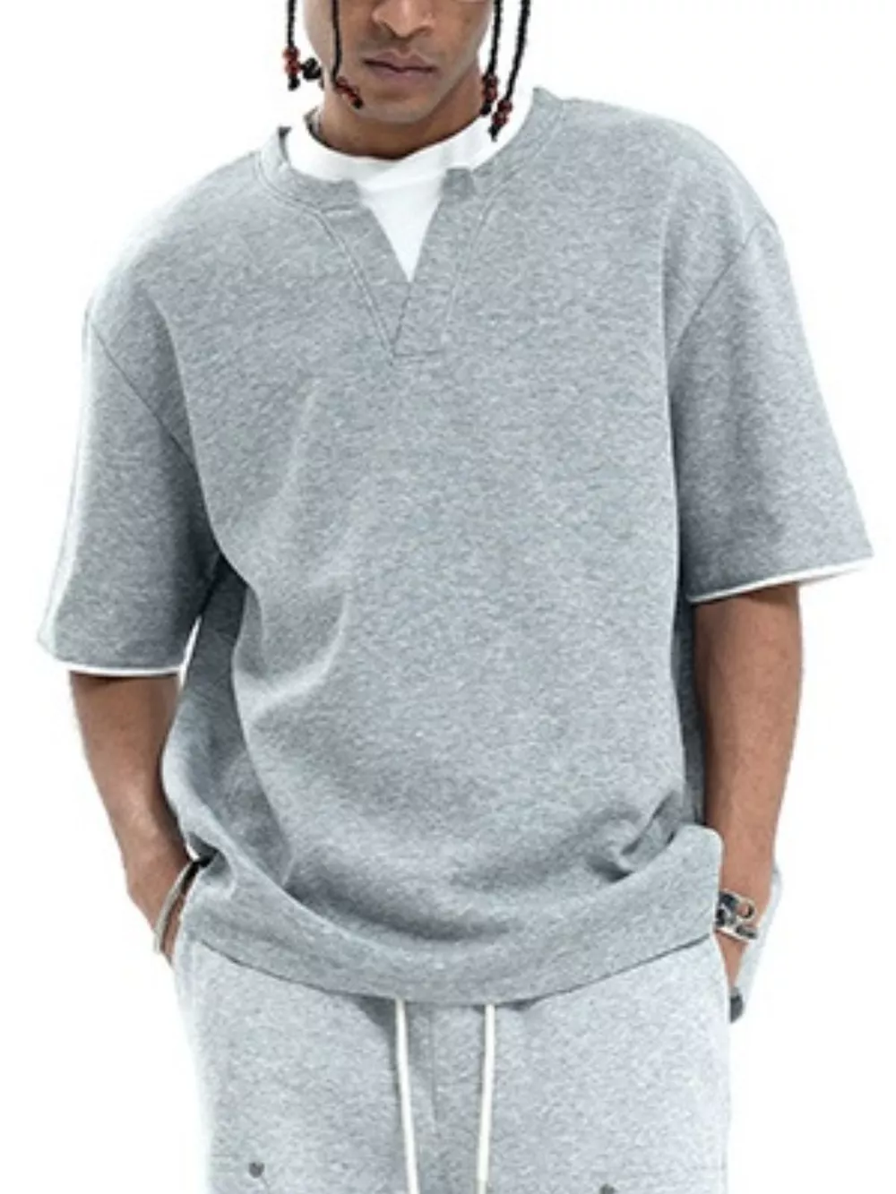 Men's Contrast Trim Short Sleeve T-Shirt, image 3