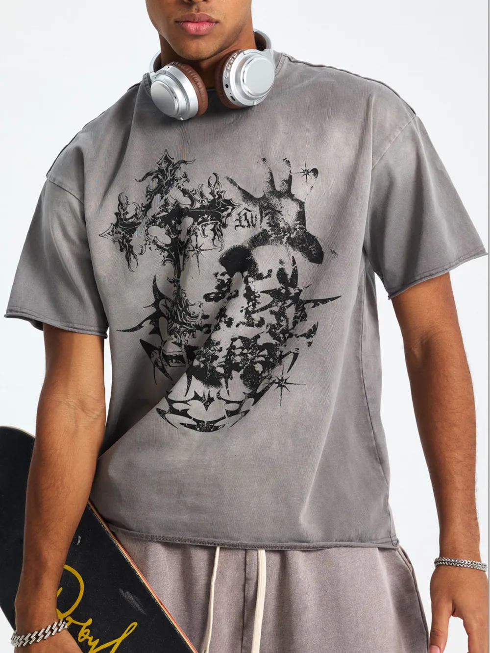 Men's Graphic Round Neck Short Sleeve T-Shirt, image 3