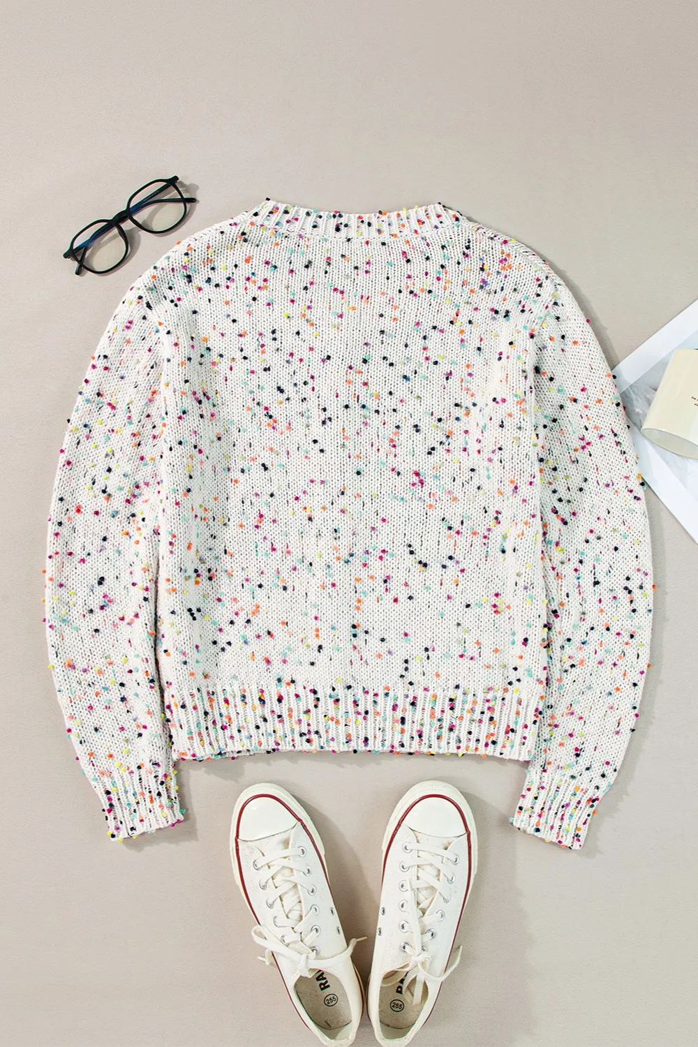 Confetti Button Up Long Sleeve Cardigan, image 12