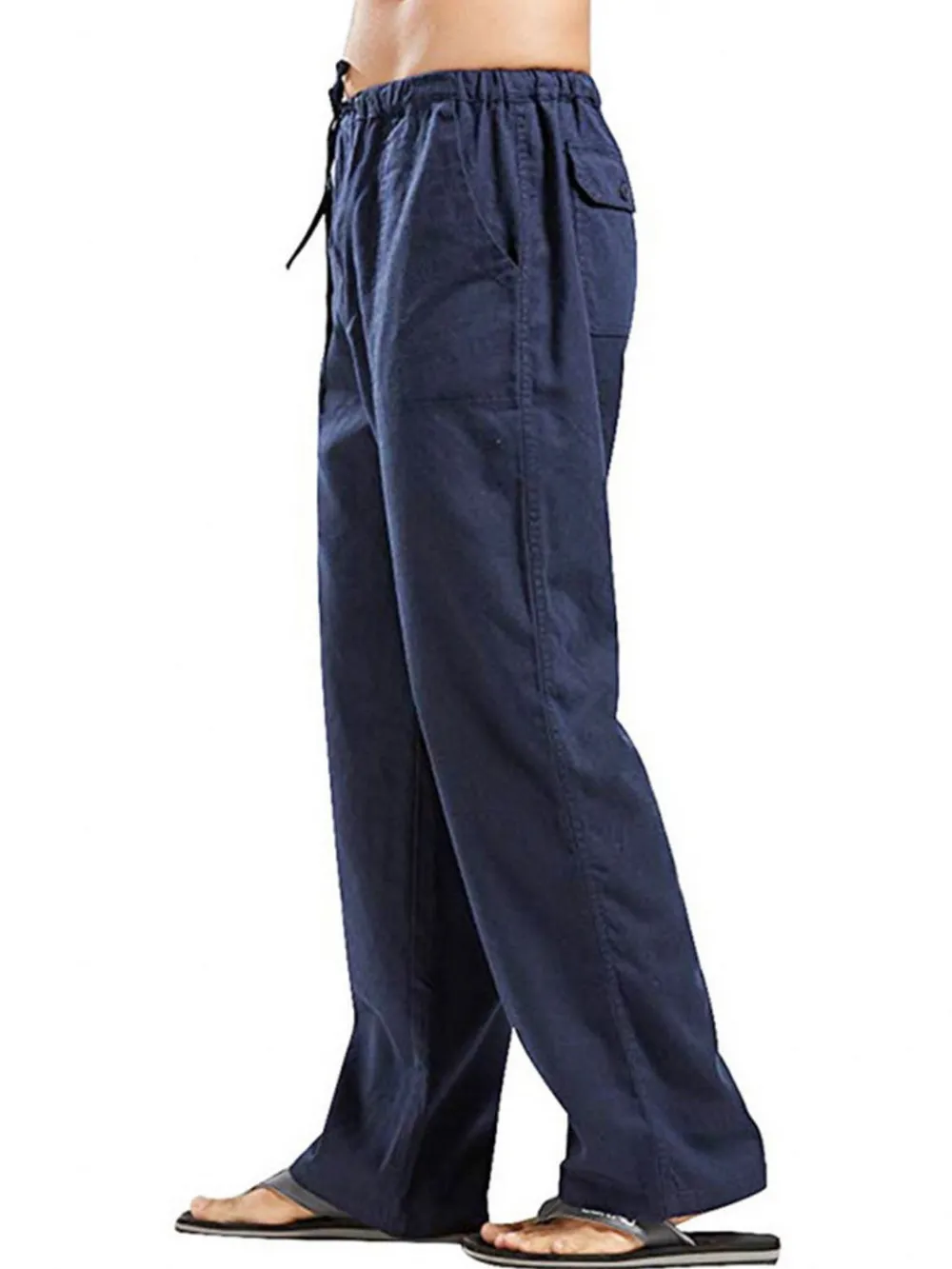 Men's Full Size Drawstring Pants with Pockets Plus Size, image 9