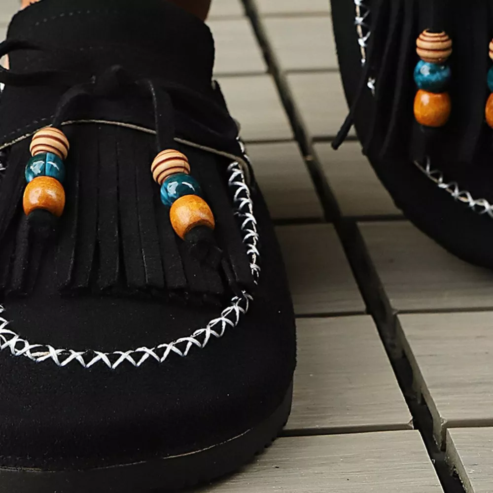 Tassel Round Toe Slip-Ons, image 3