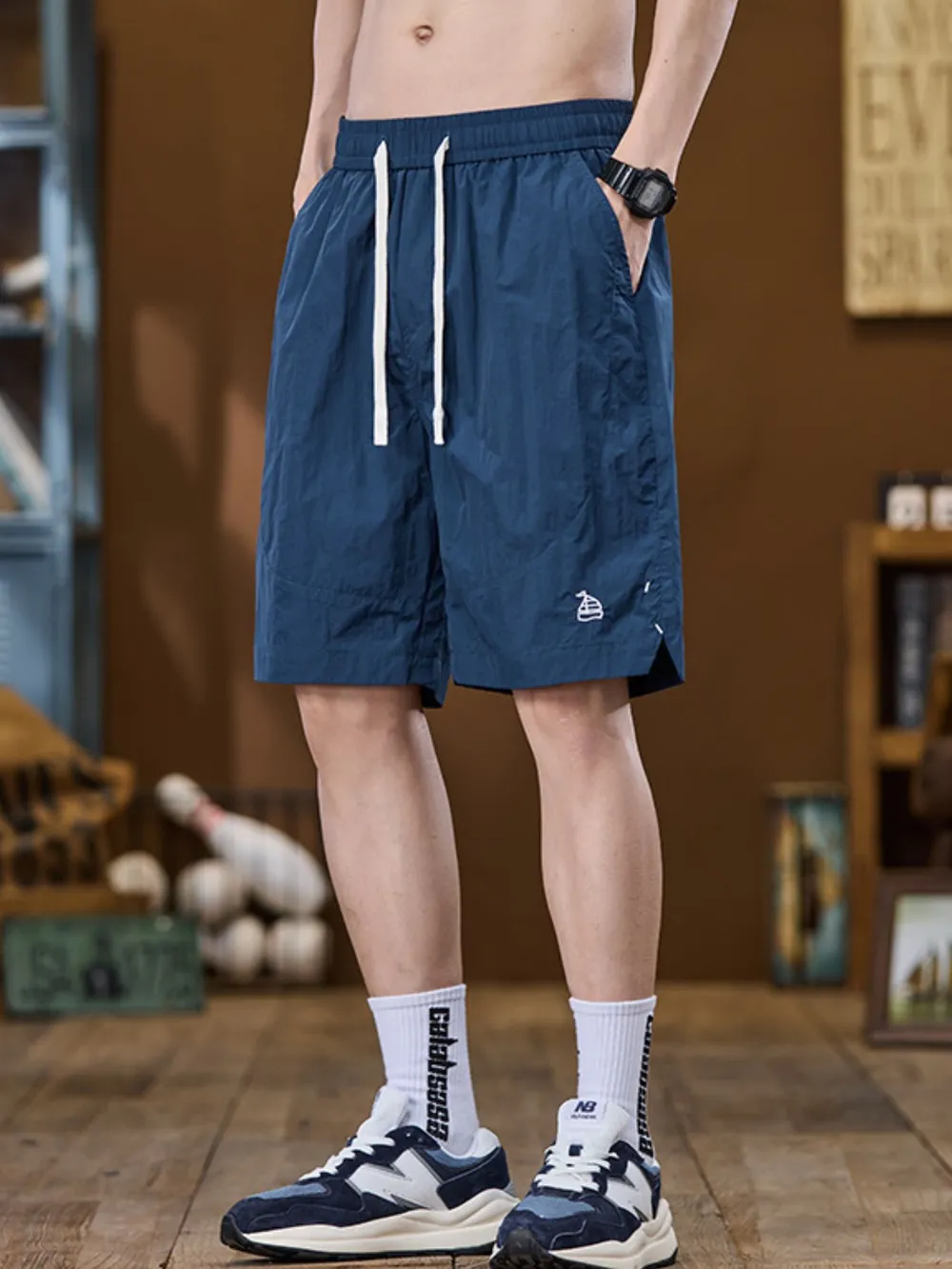 Men's Plus Size Drawstring Pocketed Shorts, image 12
