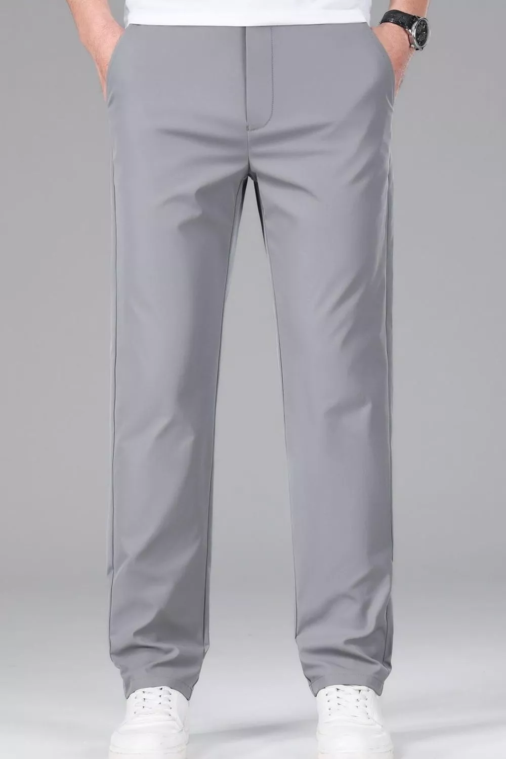 Men's Plus Size Slim-Fit Stretch Dress Pants, image 2
