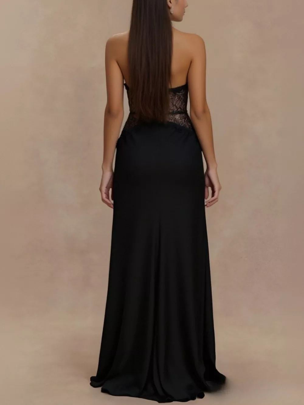 Halter Neck Lace Trimmed Maxi Dress, image 11