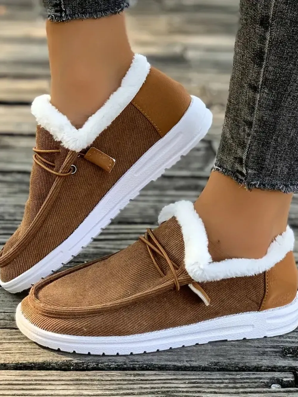 Fluff Round Toe Flat Slip-Ons, image 4