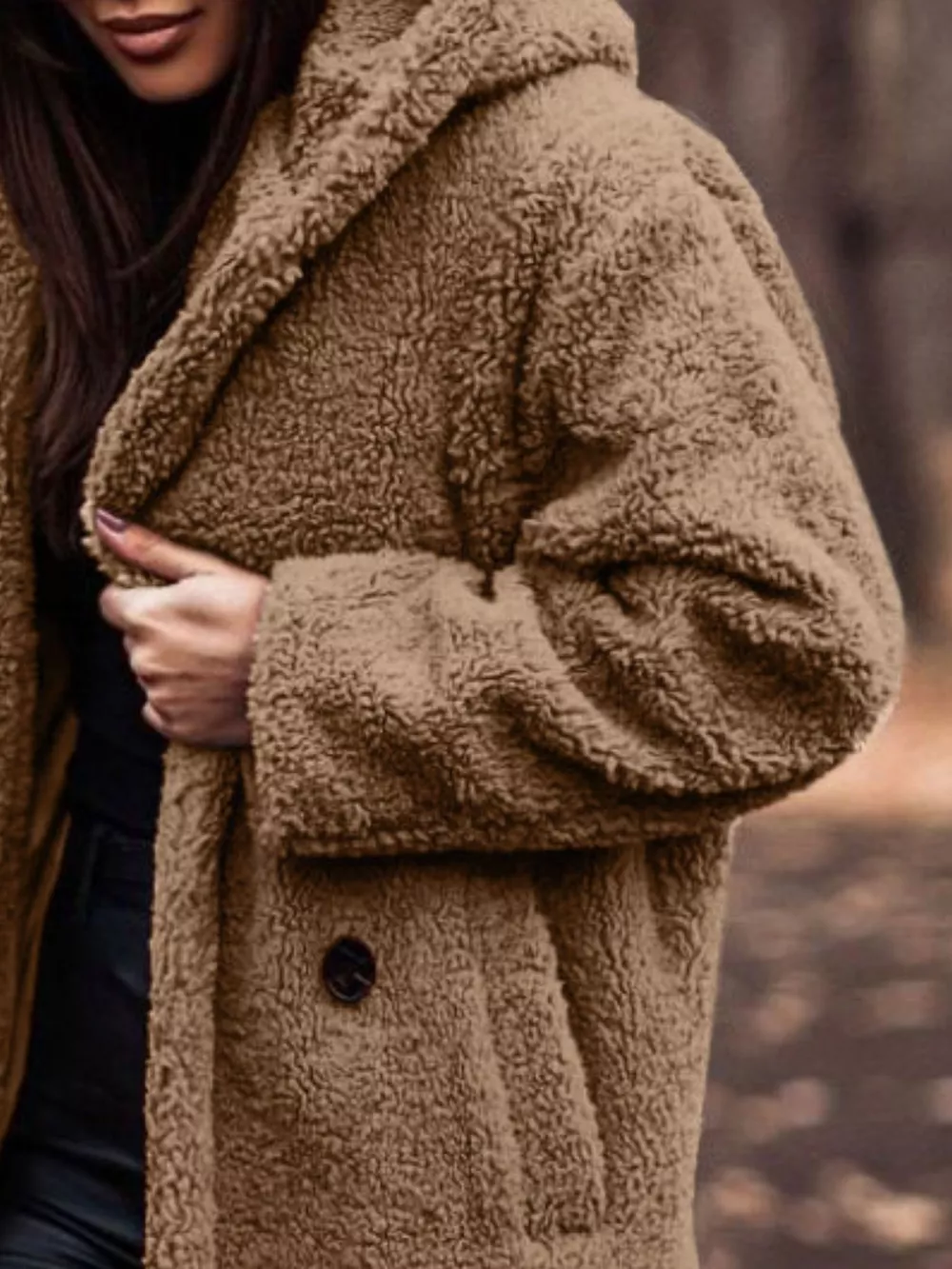 Teddy Bear Hooded Longline Outerwear, image 11