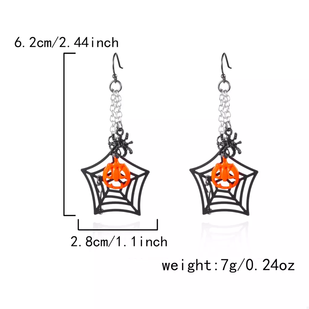 Halloween Spider Web Earrings, image 6