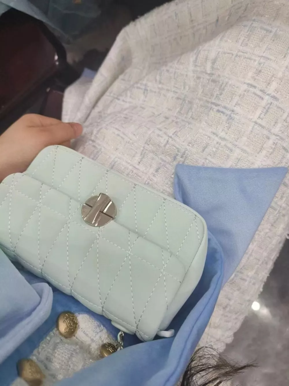 Quilted Flap Chain Crossbody Bag, image 8