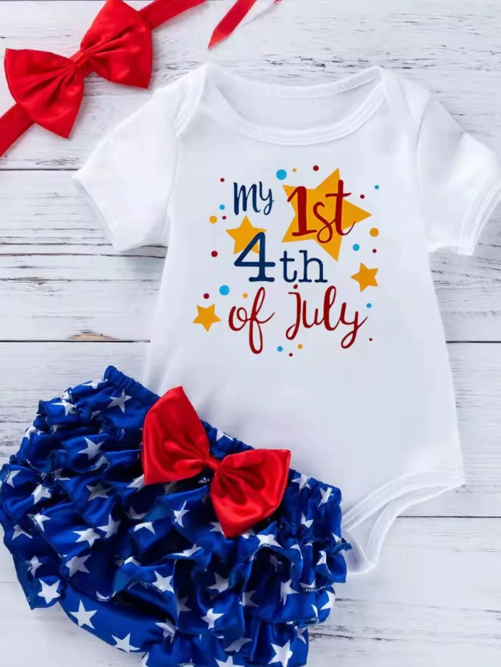 Children's Little Miss America Patriotic Outfit Set, image 10