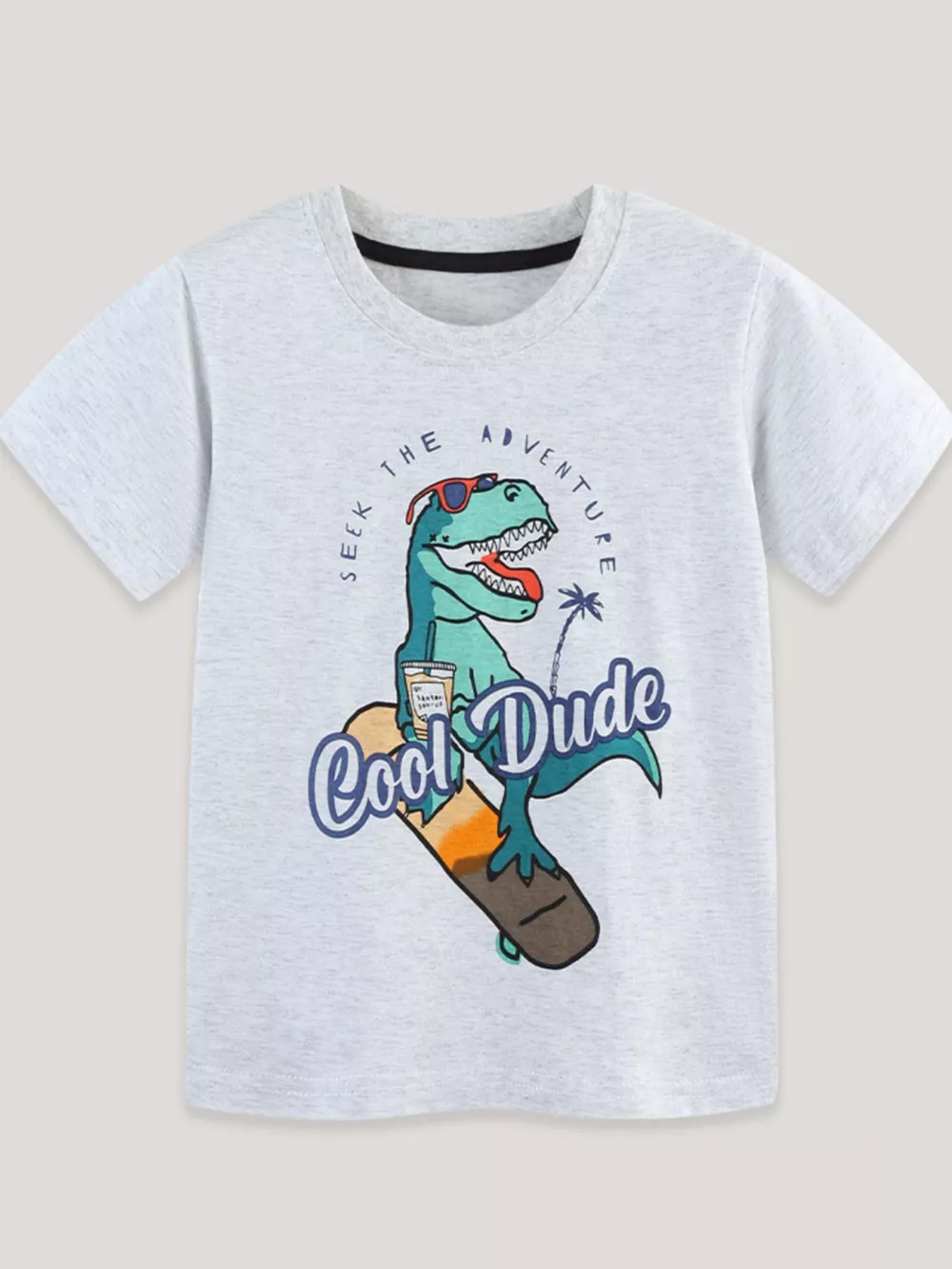 Children's Cool Dude Dinosaur Graphic T-Shirt, image 2