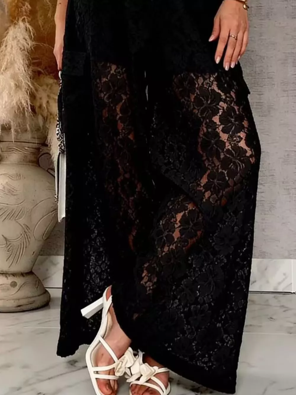 Lace Wide-Leg Pants, image 7