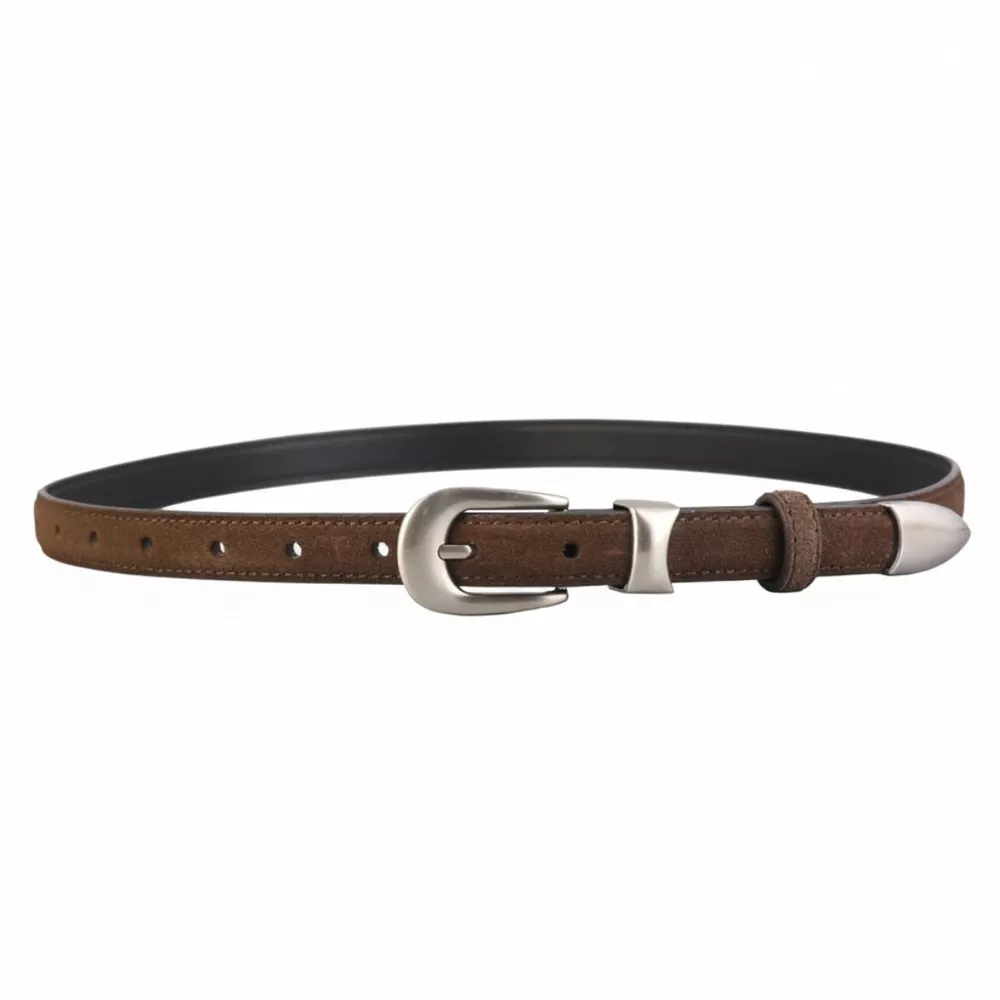 Skinny Belt with Silver Buckle, image 4
