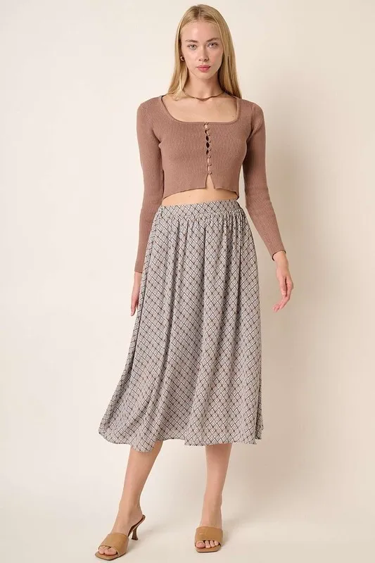 Printed Midi Skirt, image 4