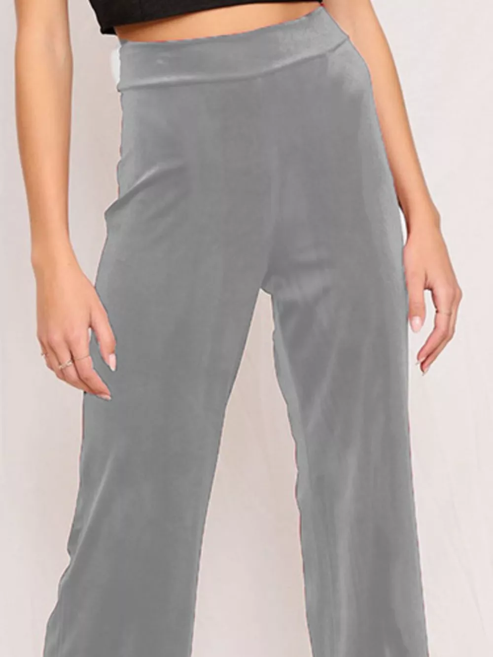 Full Size Velvet Wide Leg Pants Plus Size, image 11