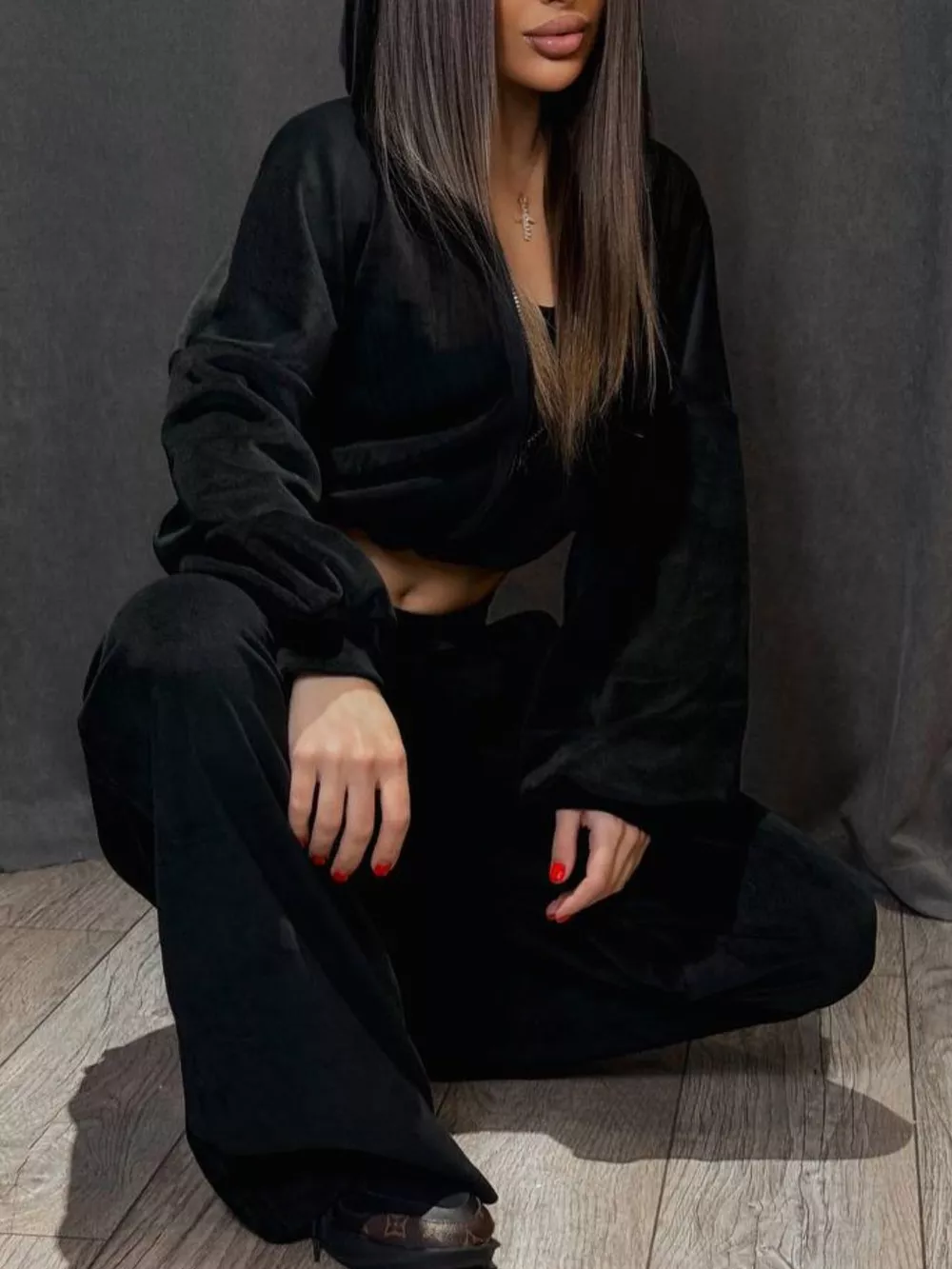 Zip Up Cropped Outerwear and Pants Set, image 33