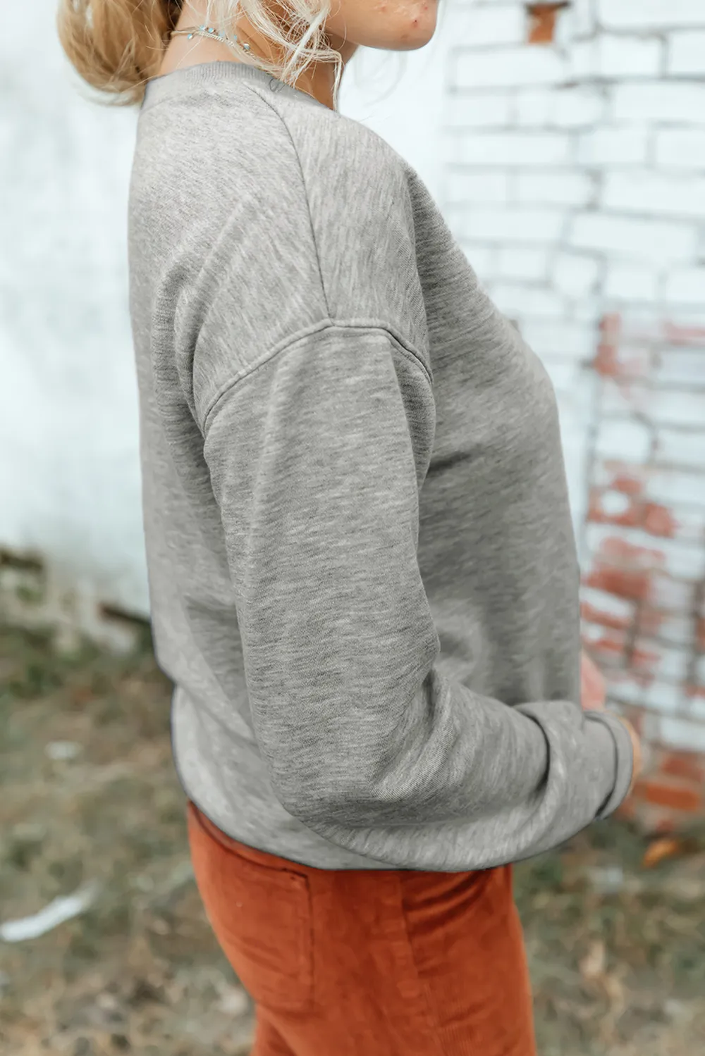 Round Neck Dropped Shoulder Sweatshirt, image 23