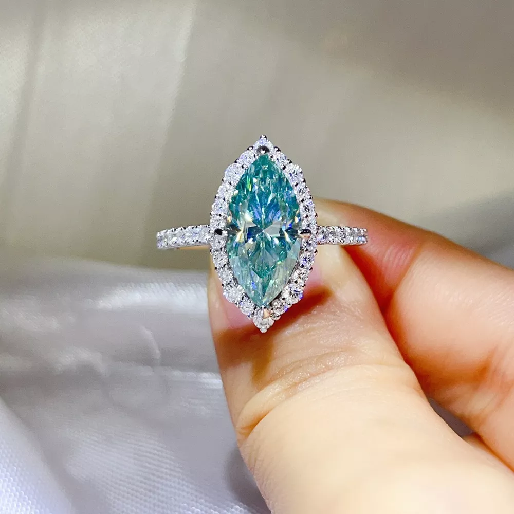 3 Carat 925 Sterling Silver Moissanite Ring, image 3