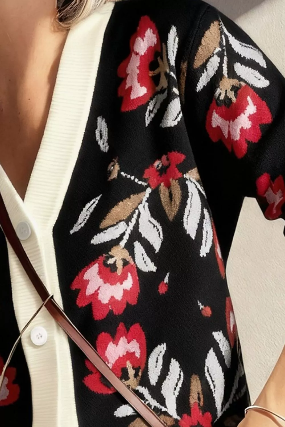 Button Down V-Neck Cardigan, image 3
