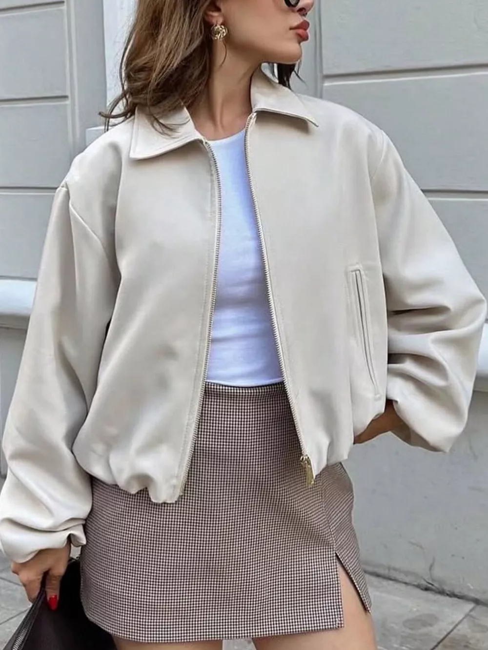 Zip Up Cropped Jacket, image 6