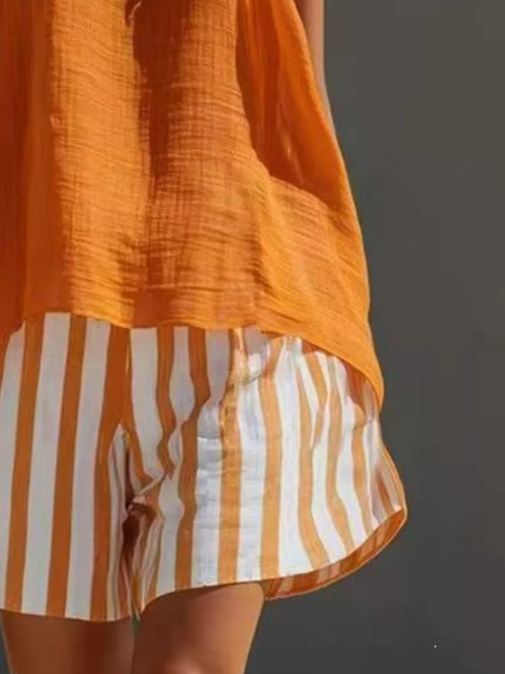 Round Neck Tank and Striped Shorts Set, image 10