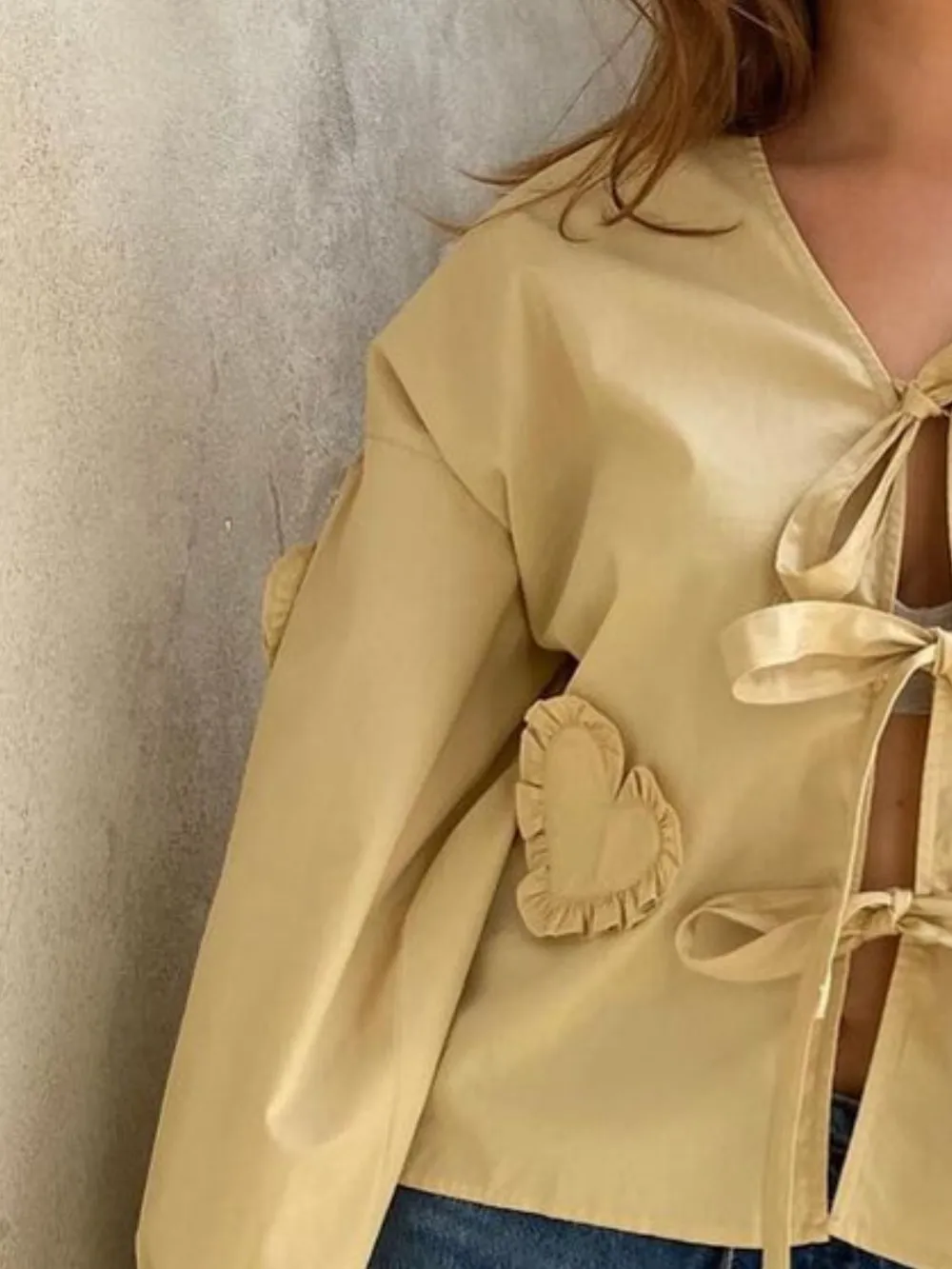 Tied Flounce Sleeve Blouse, image 4