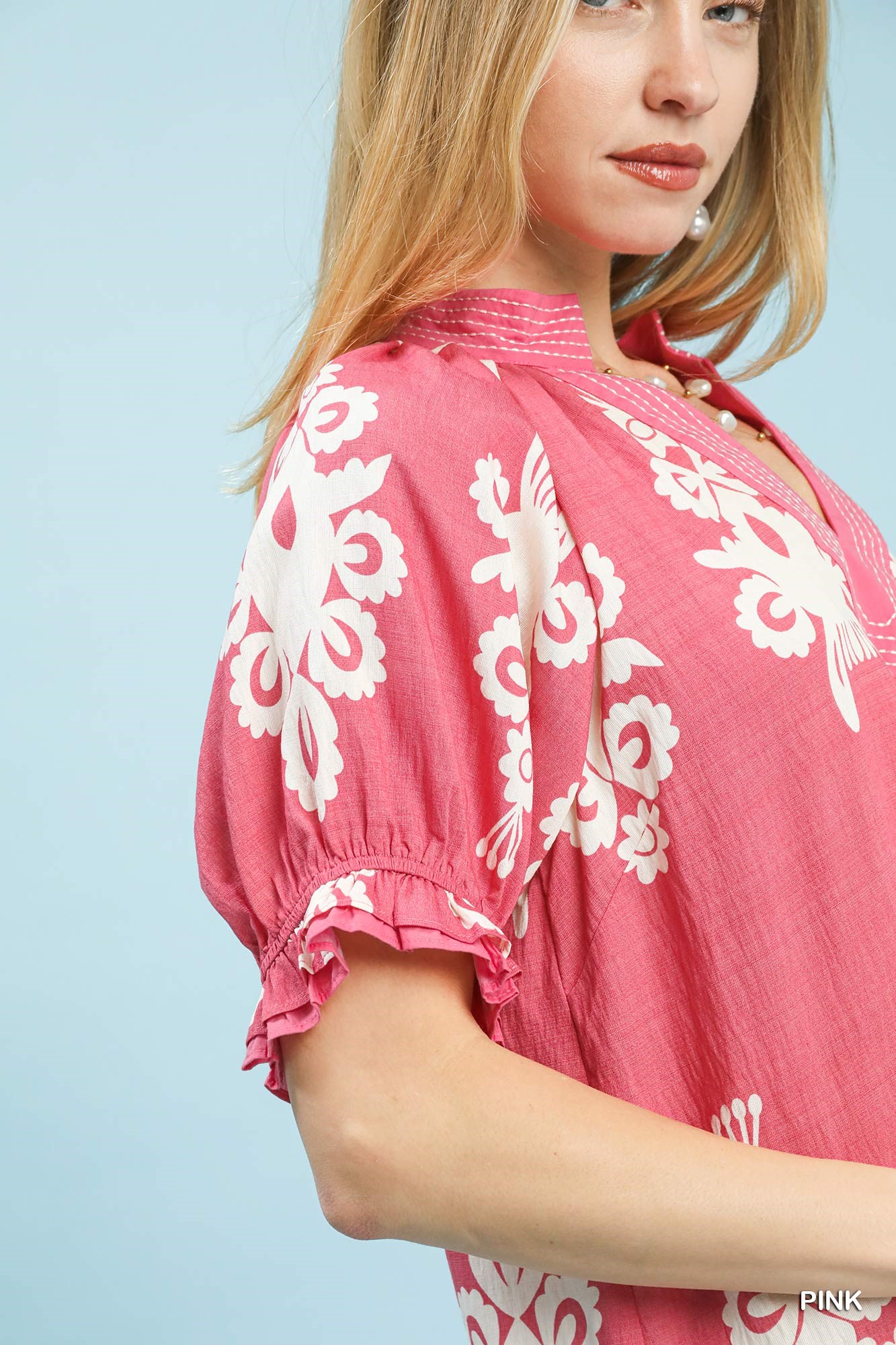 Two Tone Border Print Mini Dress, image 4
