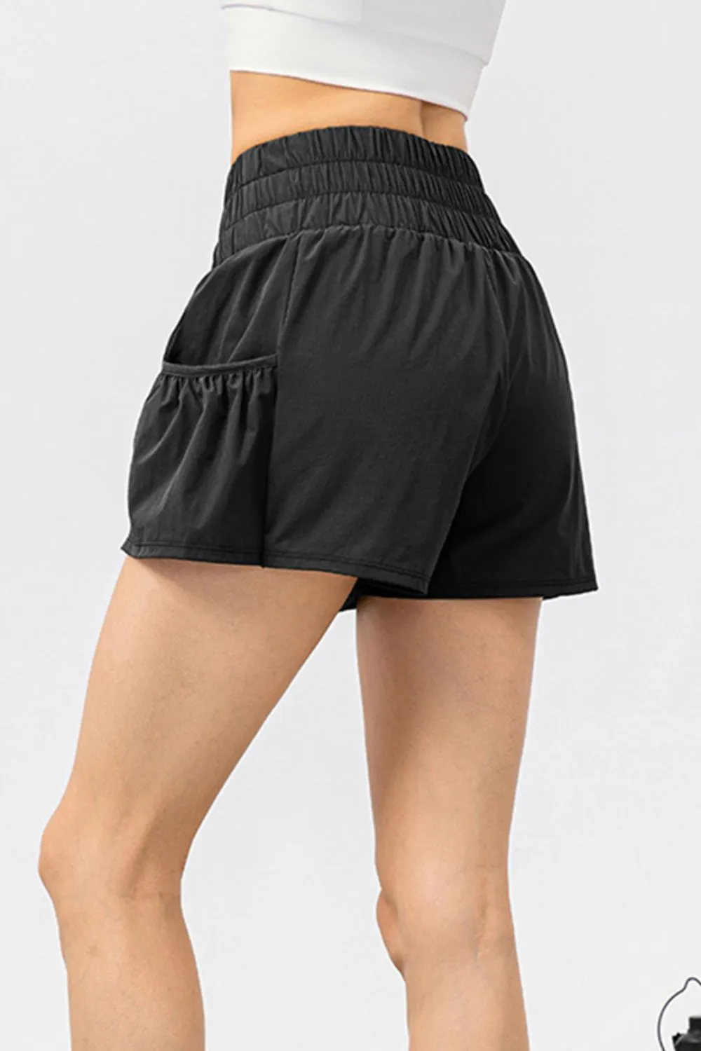 Elastic Waist Pocketed Active Shorts, image 7