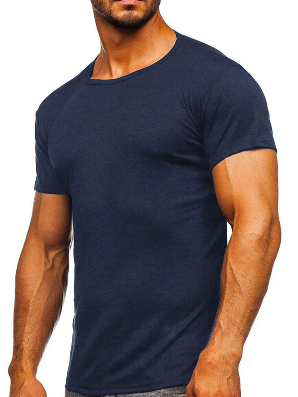 Men's Full Size Classic Fitted Crew Neck T-Shirt Plus Size, image 8