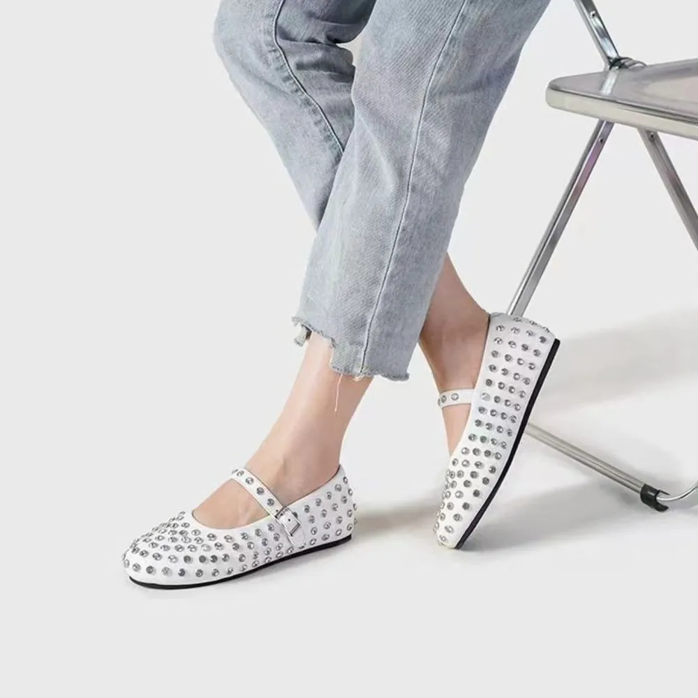 PU Leather Studded Flat Loafers, image 4