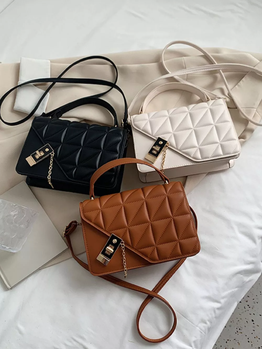 Quilted Flap Crossbody Bag, image 2