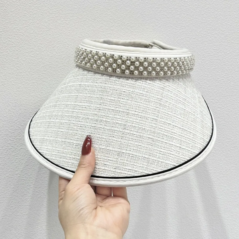 Pearl Detail Sunscreen Hat, image 7