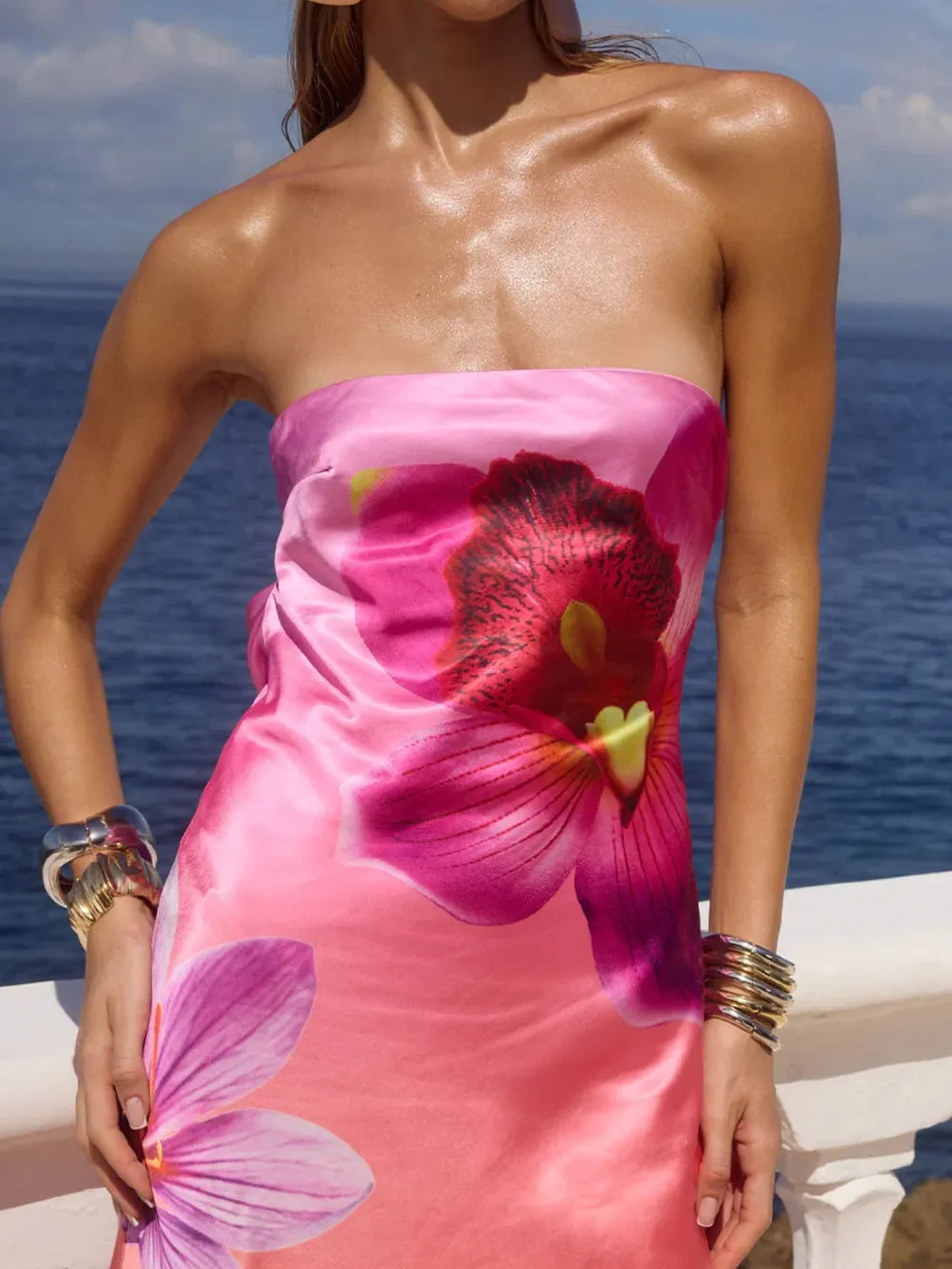 Printed Tube Maxi Dress, image 22