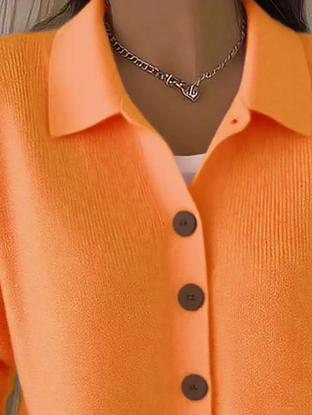Full Size Button-Down Knit Cardigan Plus Size, image 9