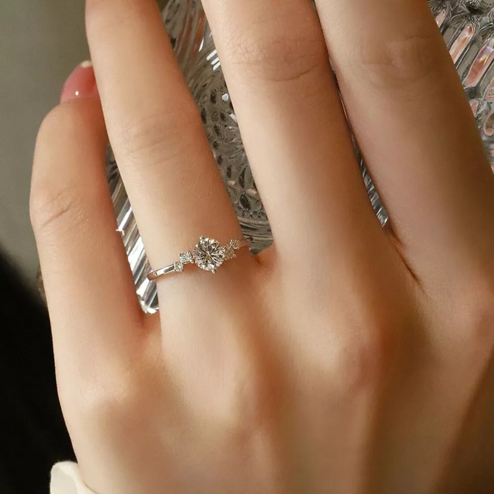 1 Carat Moissanite 925 Sterling Silver Ring, image 5