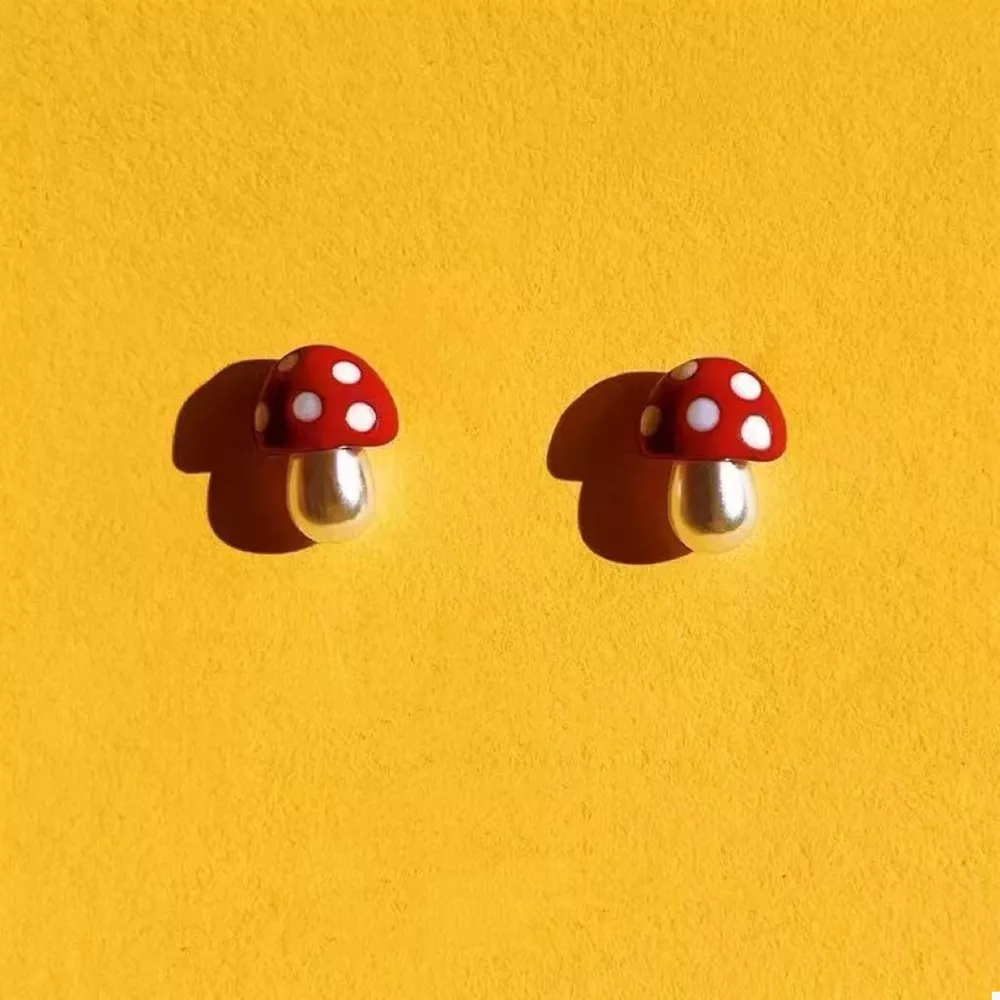 Mushroom Stud Earrings, image 4