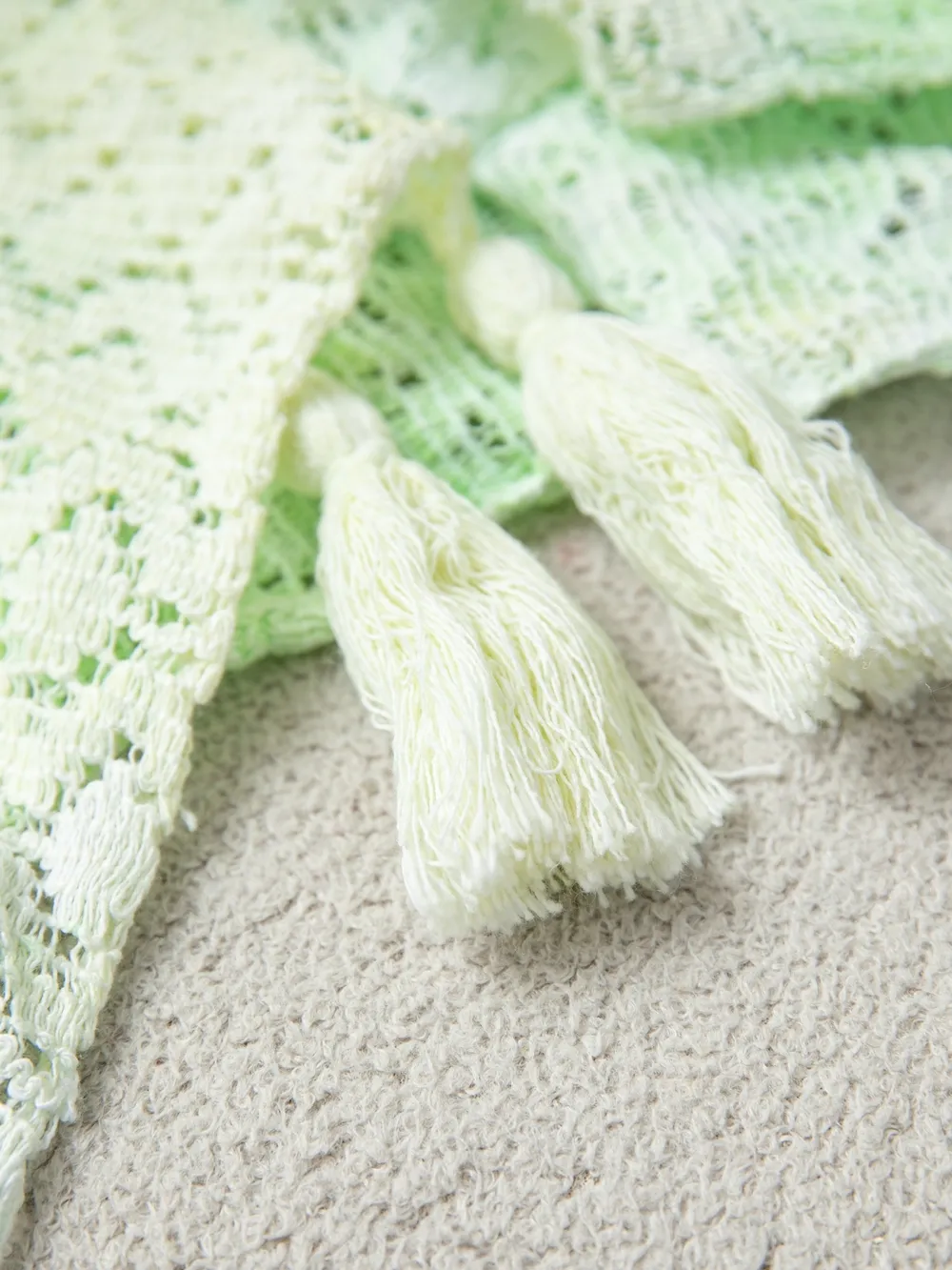 Openwork Tassel Gradient Knit Cover Up, image 13