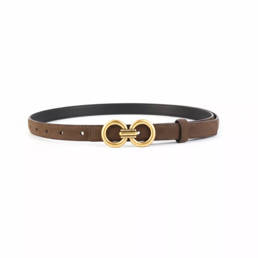 Golden Double Circle Buckle Belt, image 4