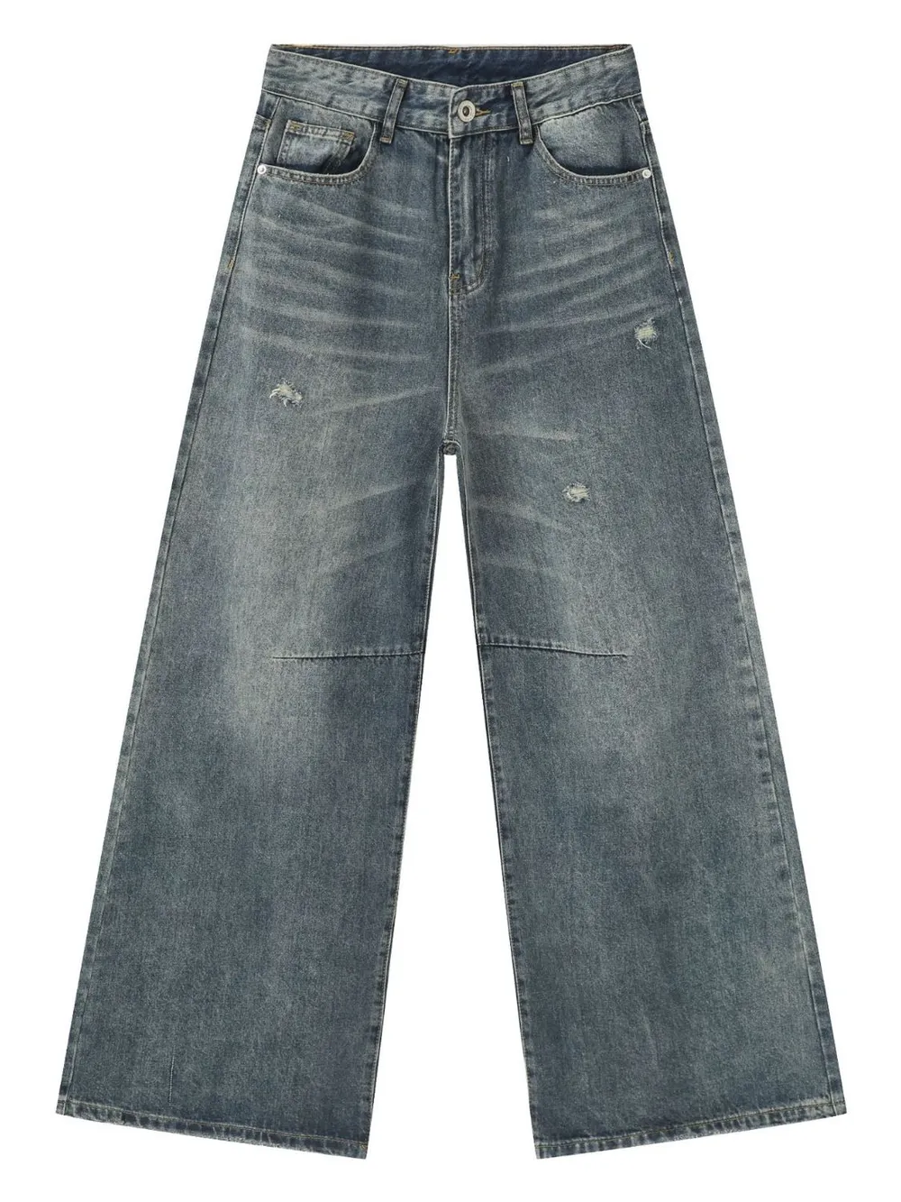 Men's Distressed Wide Leg Jeans, image 5