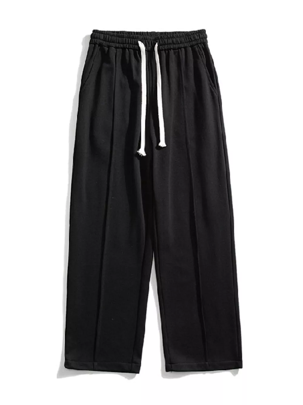 Men's Plus Size Casual Wide Leg Drawstring Pants, image 8