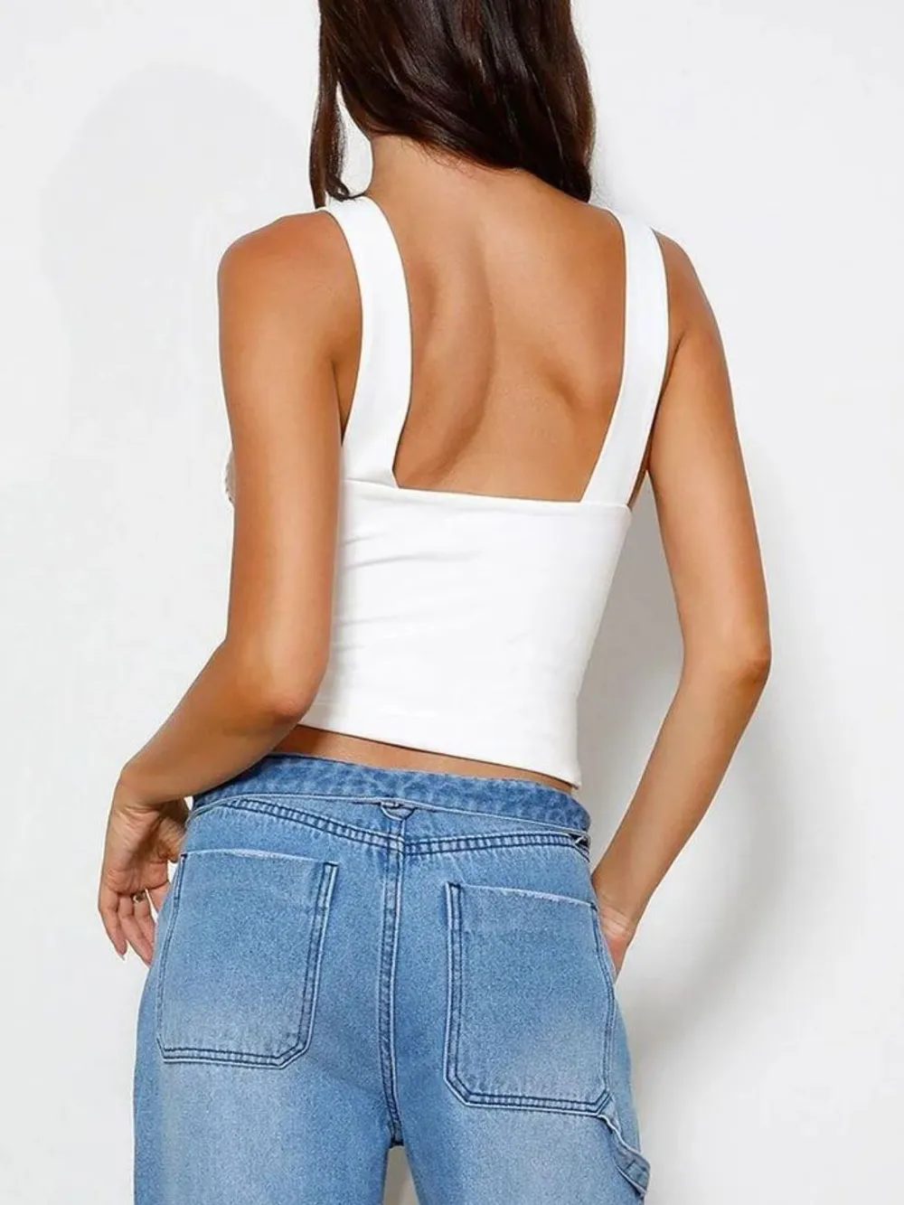Wide Strap V-Neck Tank, image 17