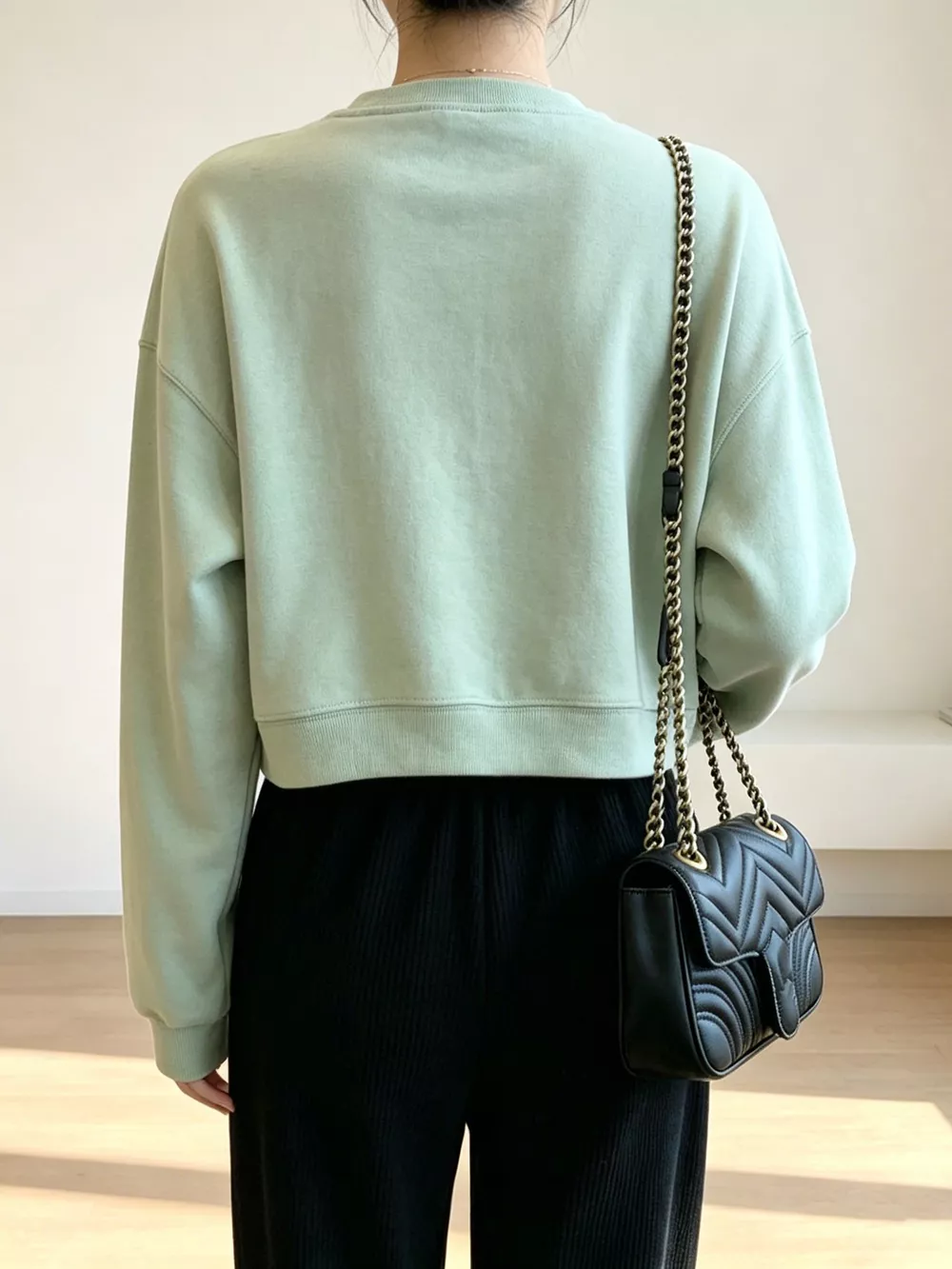 Crew Neck  Drop Shoulder Sweatshirt, image 9