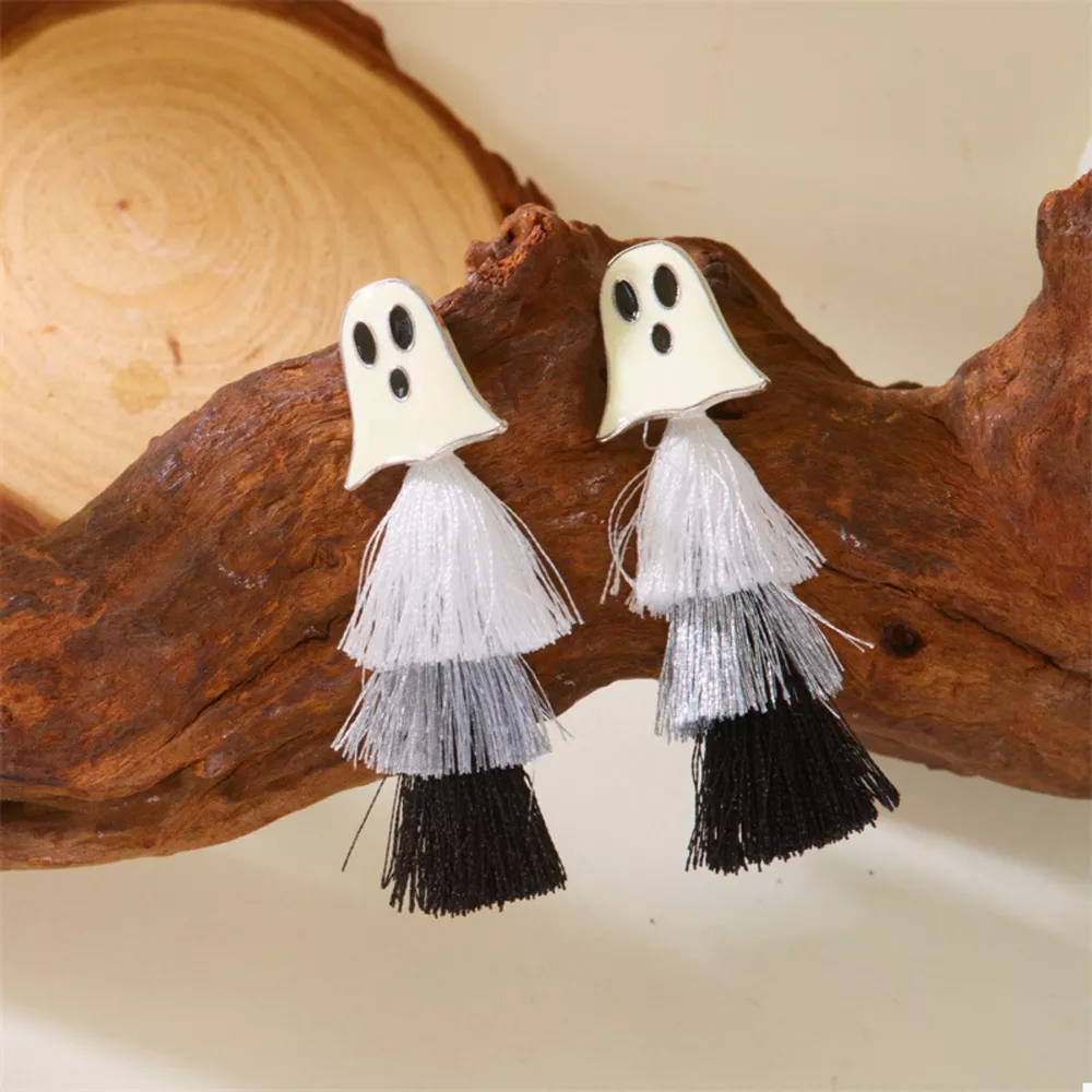 Halloween Ghost and Pumpkin Dangle Earrings, image 15