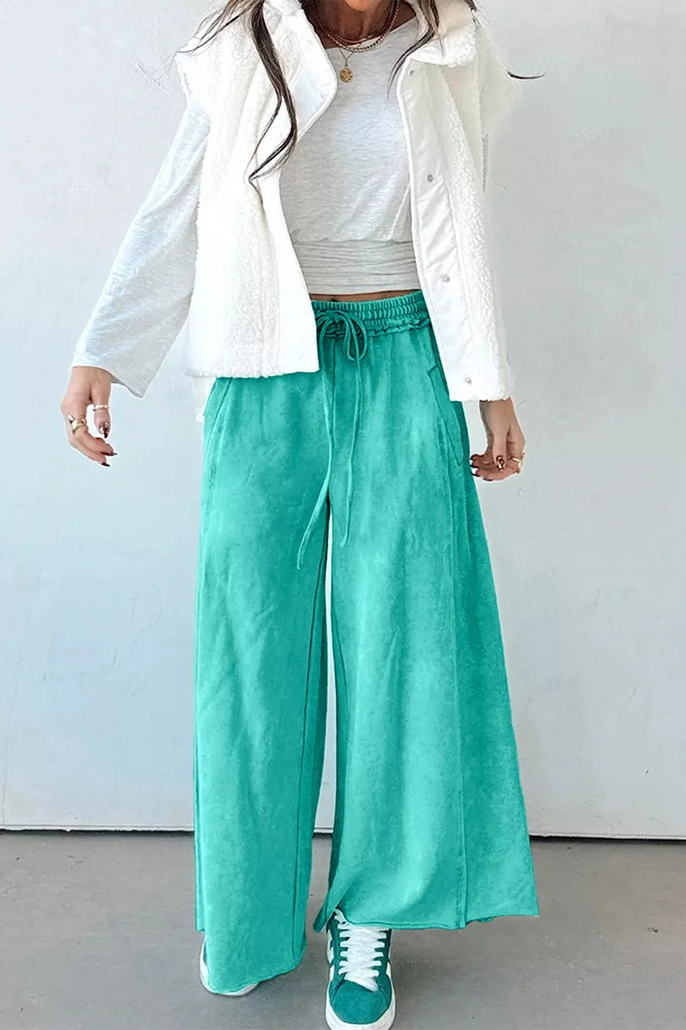 High-Waisted Wide-Leg Pants, image 4