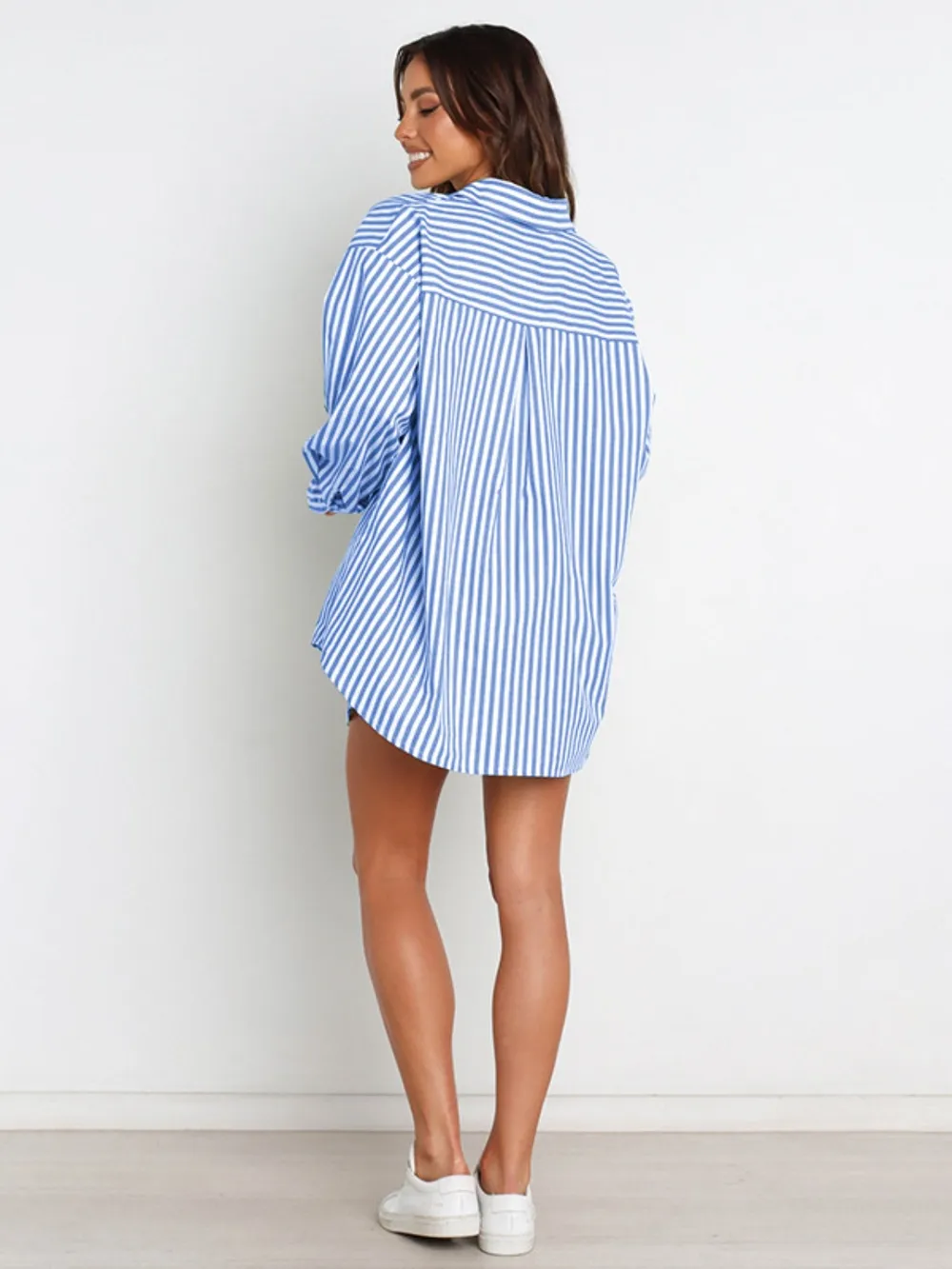 Striped Dropped Shoulder Shirt and Shorts Set, image 6