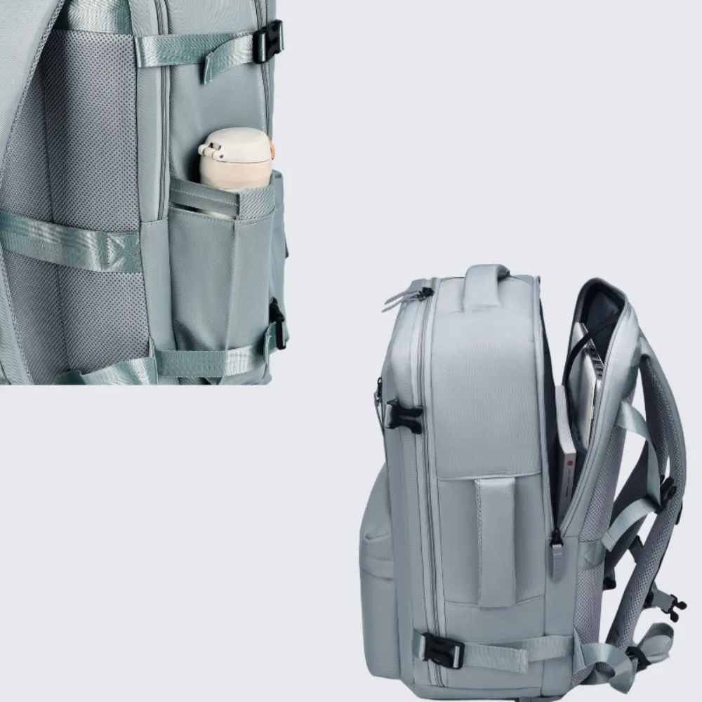 Oxford Cloth Side Pockets Backpack Bag with Handles, image 2