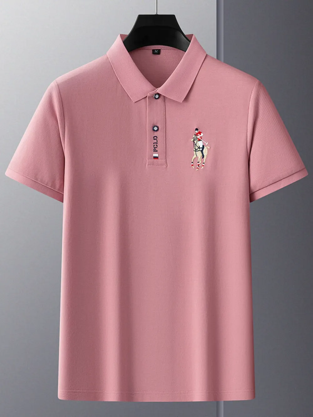 Men's Plus Size Short Sleeve Collared Neck Polo, image 12