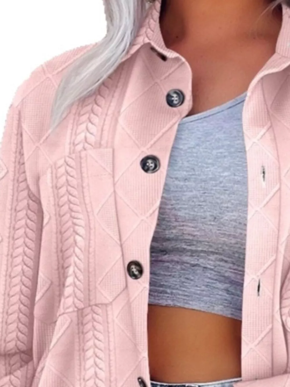 Button Up Long Sleeve Knit Outerwear, image 12
