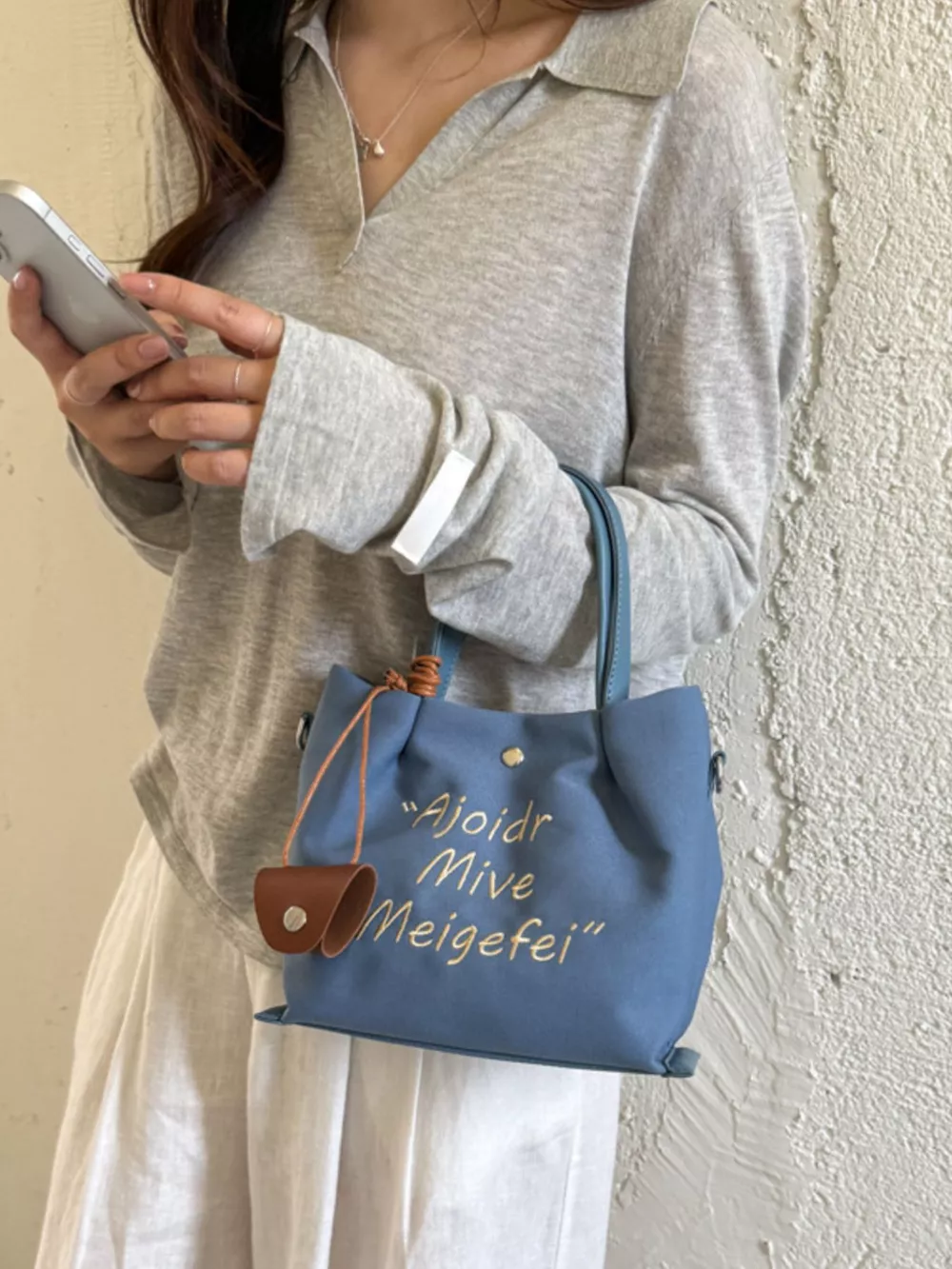 Letter Canvas Handbag, image 3