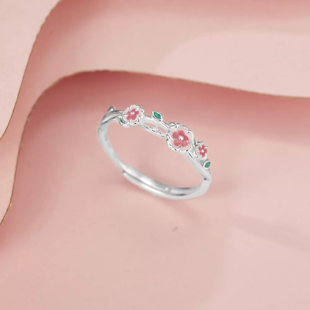 925 Sterling Silver Flower Ring, image 3